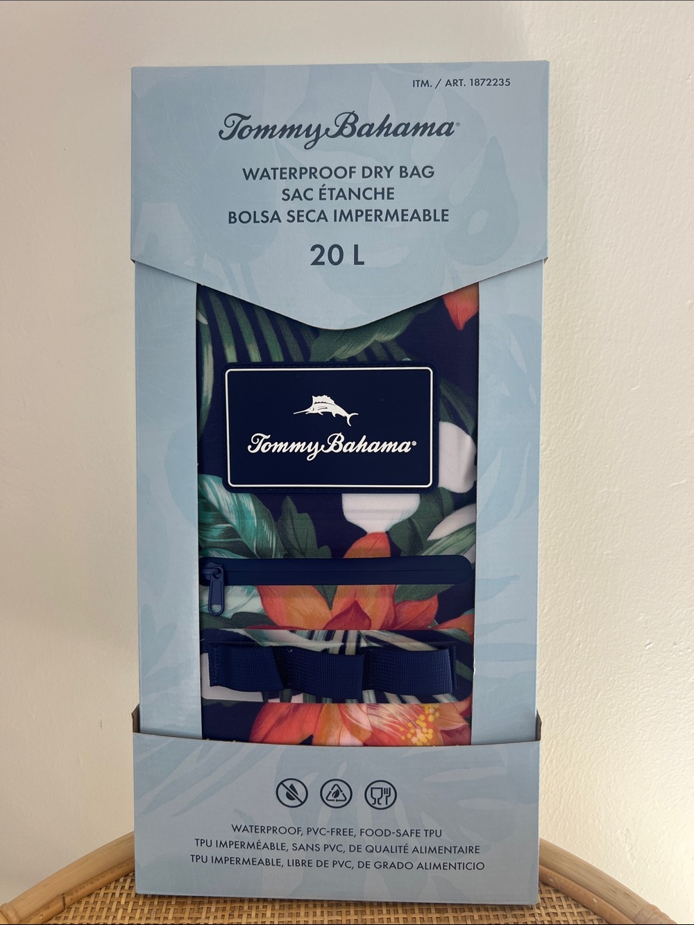 Tommy Bahama Navy Floral Waterproof Dry Bag